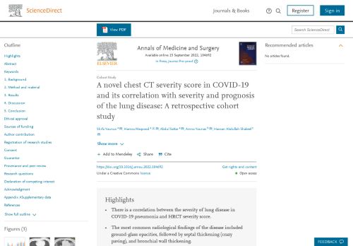 A novel chest CT severity score in COVID-19 and its correlation with ...