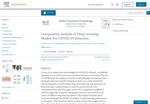 Comparative Analysis Of Deep Learning Models For COVID-19 Detection ...