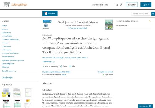 In silico epitope-based vaccine design against influenza A ...