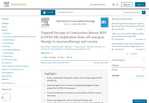 Targeted therapy in Coronavirus disease 2019 (COVID-19): Implication ...